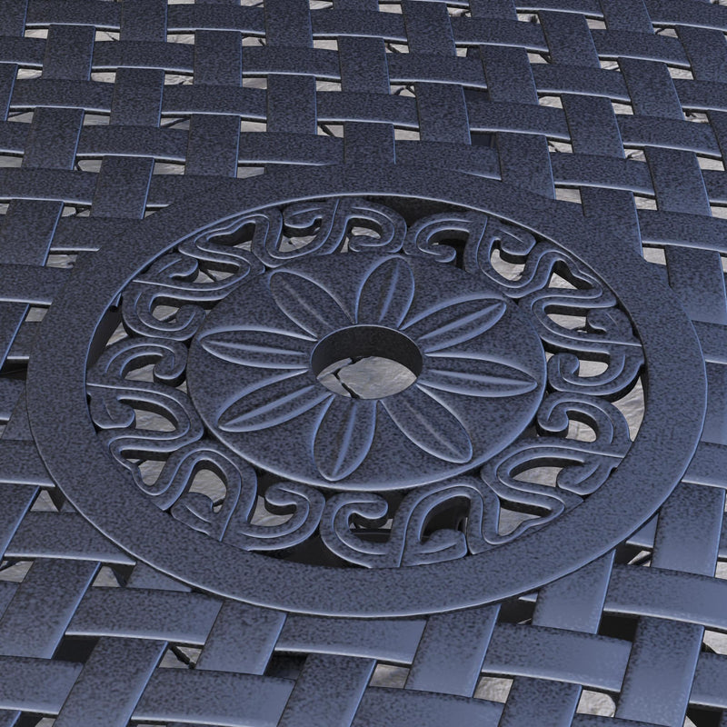 Sanibel - 48" Metal Outdoor Dining Set - Swivel Chairs