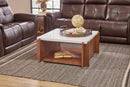Lincoln - Square Coffee Table With Casters - Light Brown