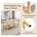 Modern 2 Tier Coffee Table With Open Storage Shelf For Living Room