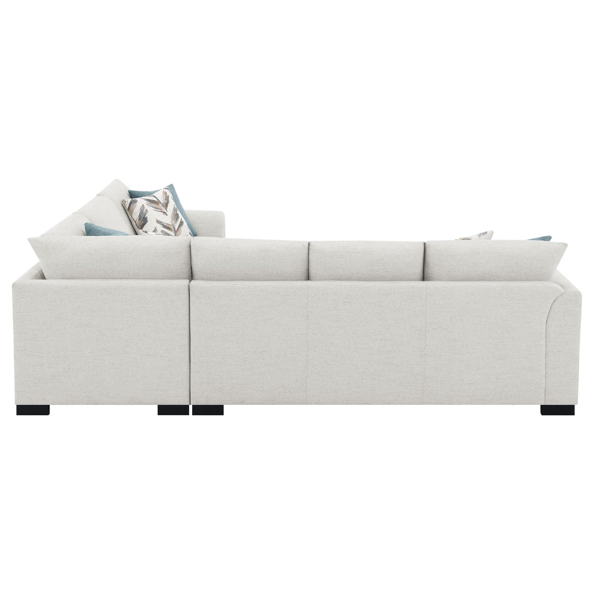 Ashford Chenille Upholstered Sleeper Sectional Sofa Greige - Atlantic Fine Furniture Melbourne FL