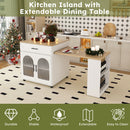 Expandable Kitchen Island With Power Outlet