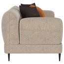 Jade - Chenille Upholstered Modern Track Arm Loveseat