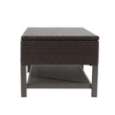 Regent - Storage Bench With Metal Rack - Brown Multi