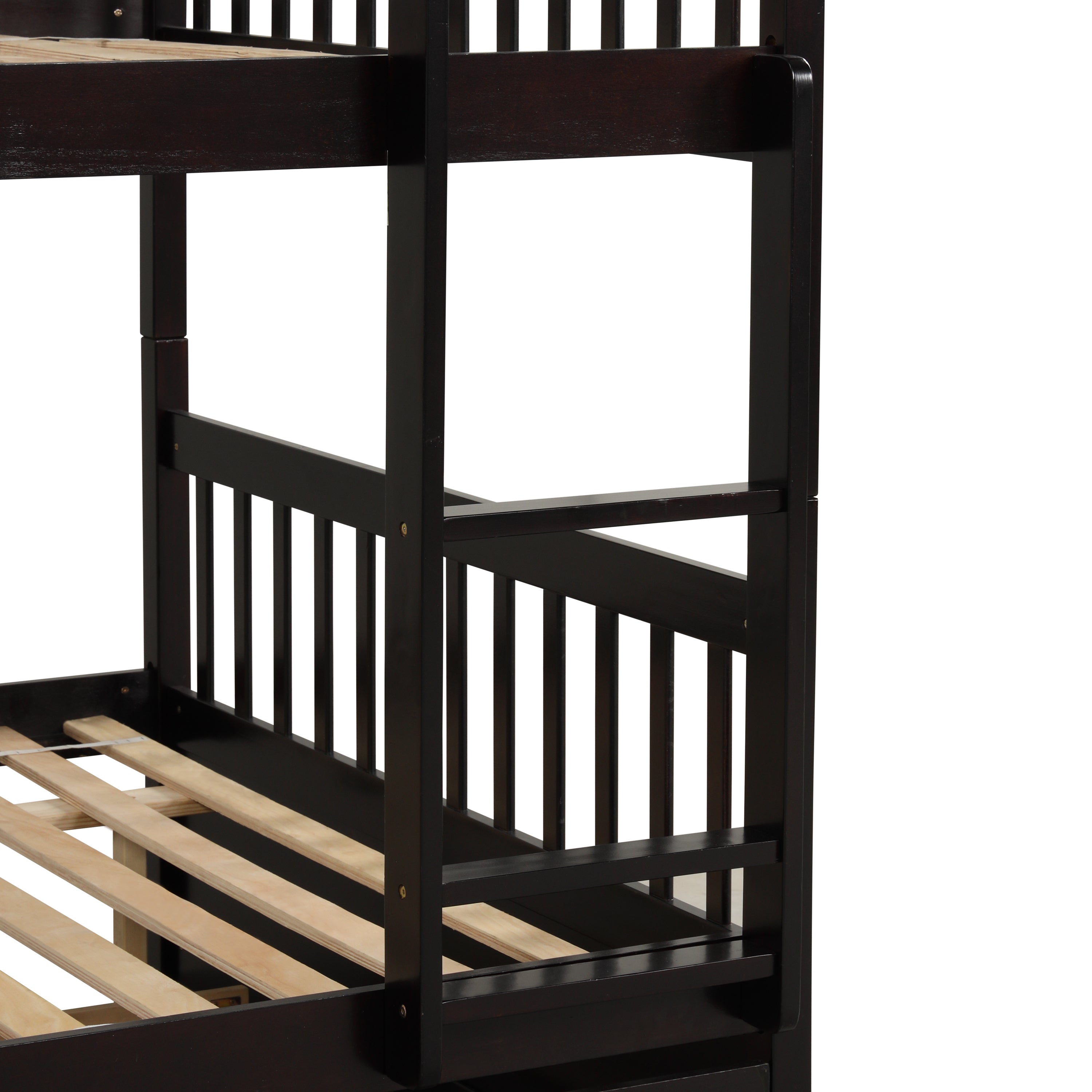 Full Over Full Bunk Bed with Trundle,Espresso - Atlantic Fine Furniture Melbourne FL