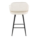 Margarite - Contemporary Fixed Height Counter Stool With Square Footrest (Set of 2)