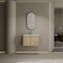 Wall Mounted Bathroom Vanity With Ceramic Sink And 2 Soft Closing Doors
