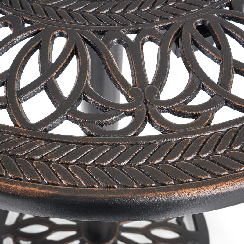 Phoebe - Outdoor Cast Bar Table - Black