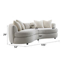 Iniko - Sofa With 6 Pillows - Beige Boucle