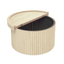 Coffee Table, Round Coffee Table, Modern Side Tables Accent End Table For Living Room, Apartment - Natural