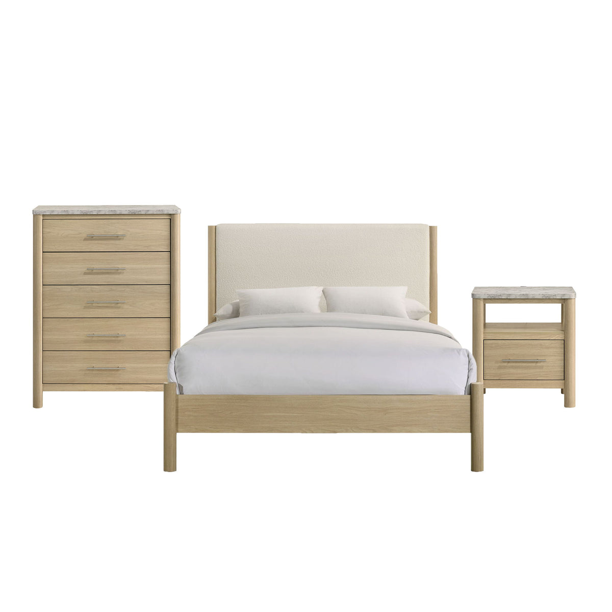Jonas Bedroom Set in Light Brown by Elements International