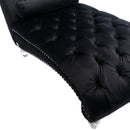 Velvet Chaise Lounge Indoor, Button Tufted Upholstered Chaise Lounge Chair With Pillow