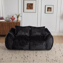 Giant Bean Bag Couch, Ultra Soft Fluffy Loveseat For Living Room