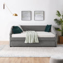 Elegant Daybed With Trundle Upholstered Tufted Sofa Bed