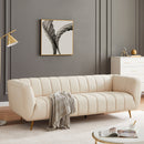 Lamattina - Genuine Italian Leather Channel Tufted Sofa