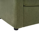 Sleeper Sofa With Foldable Mattress, USB Ports, Side Table & Storage Pocket