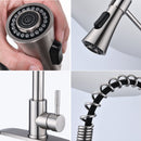 Modern Single Handle Spring High Arc Kitchen Faucet With Water Filter System