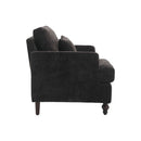 Modern Mid Century Wood Frame Armchair With Tufted Design