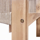 Matera - Patio Dining Chair (Set of 2) With Wraparound Back And Removable Cushion Cover - Teak / Beige