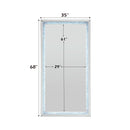 Noralie - Floor Mirror - Faux Diamonds & Mirrored