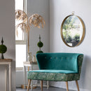 Round Mirror, Circle Mirror With Iron Frame For Living Room Bedroom Vanity Entryway, Hallway