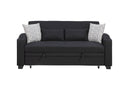 Bennett - 71"W Fabric Convertible Sleeper Loveseat with USB Charger and Cupholders