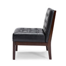 Contemporary Accent Chair With Tufted Waffle Stitch - Black