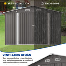 Large Outdoor Storage Shed With Lockable Door, Air Vent