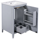 Modern Bathroom Vanity With Sink, Functional Drawer, Soft- Closing Door