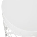 Outdoor Metal Large End Table, Modern Design