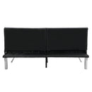 Contemporary Wood Frame Sofa Bed With Stainless Legs - Black