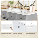 Bathroom Vanity With Ceramic Sink, Soft Close Doors, Adjustable Shelves