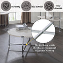 Brecon - Coffee Table - White Oak & Chrome