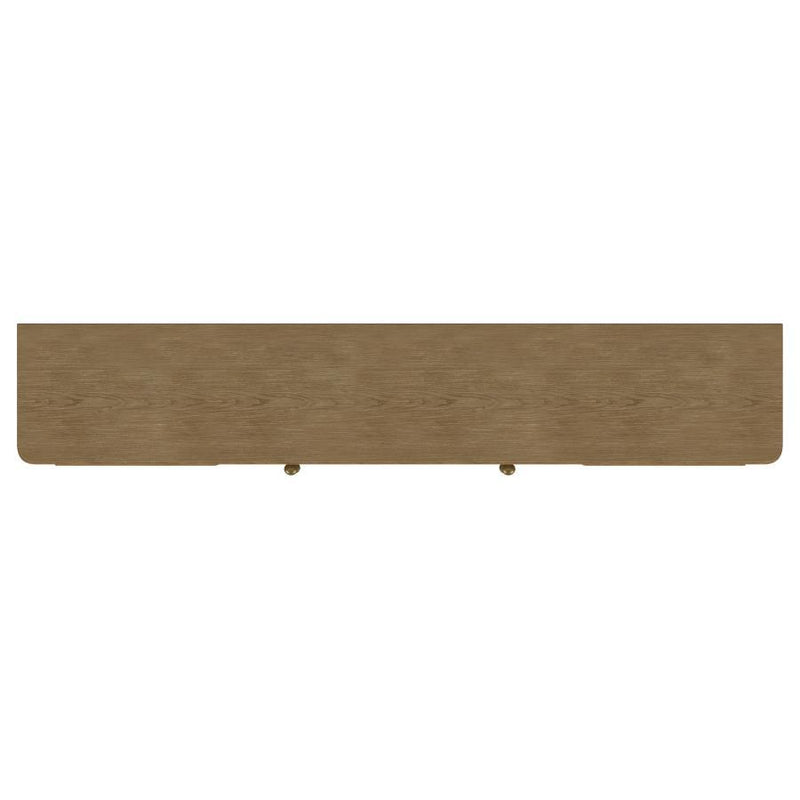 Arini - Rattan Cane 2-Door TV Stand Media Console - Sand Wash