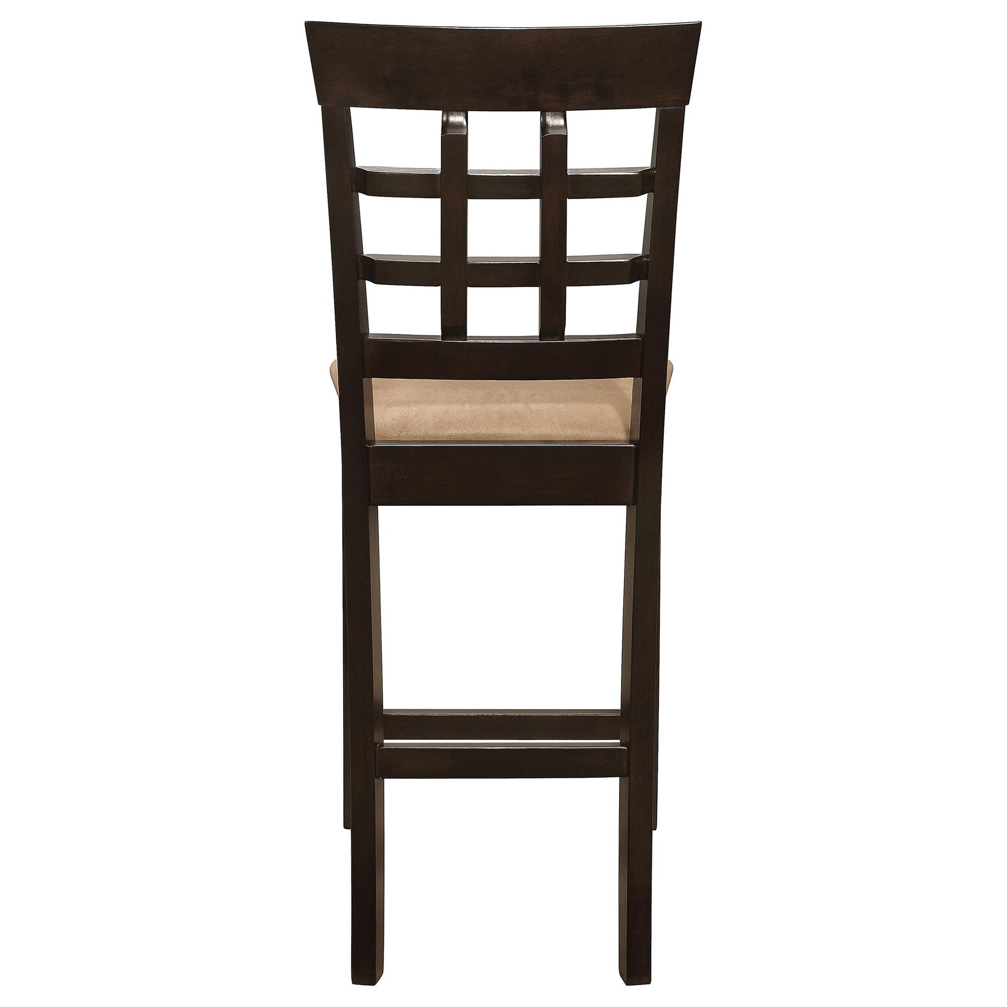 Gabriel Lattice Back Counter Chair Cappuccino (Set of 2)