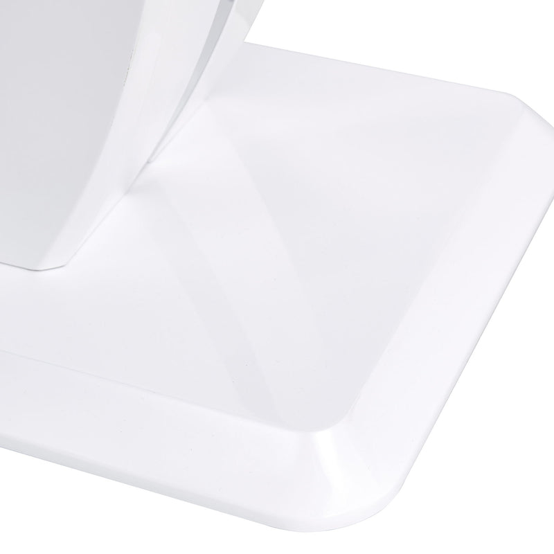 Modern Simple Glossy Rectangular Counter Bar Table For Living Room Bedroom Office Bathroom - White