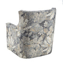 Swivel Glider Chair With Upholstery And Metal Base - Multicolor