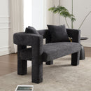 Modern Chenille Loveseat Sofa, Comfy Upholstered 2 Seater