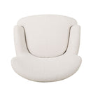 Melodique - Boucle Fabric Upholstered Club Chair With Tapered Legs
