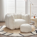 Soft Chenille Bean Bag Chair With High Resilient Foam