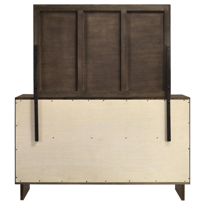 Glenwood - 6-Drawer Dresser And Mirror - Warm Brown