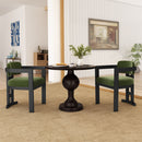 Stylish Indoor Upholstered Wood Dining Chair (Set of 2)