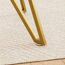 Modern Glass Dining Table With Metal Legs