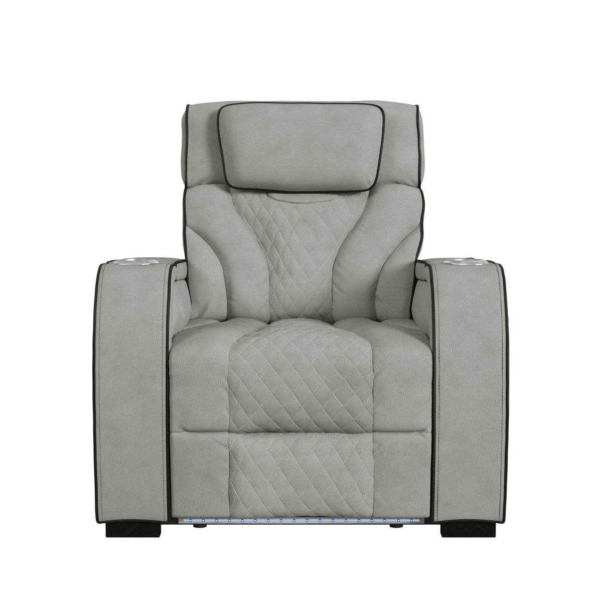 Blitz Motion Recliner With LED in Dark Gray by Elements International, view 5
