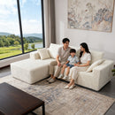 Corner Combination Sofa Sectional Couch With Soft Plush Fabric