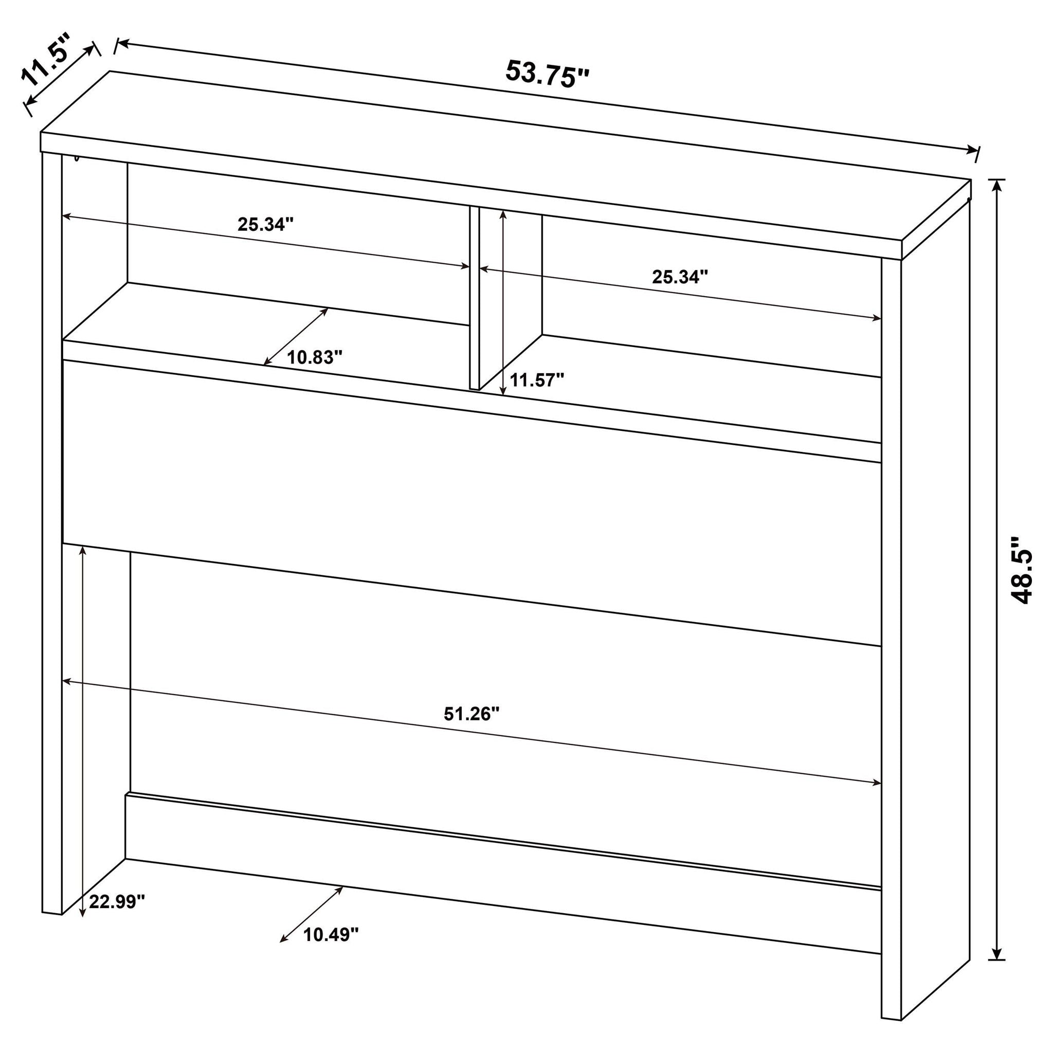 Westpark 3-piece Full Bedroom Set Bookcase Headboard Pine