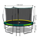 Recreational Trampolines With Enclosure For Kids And Adults With Patented Fiberglass Curved Poles