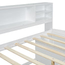 Daybed With 2 Bedside Cabinets, Upper Shelves And 4 Drawers