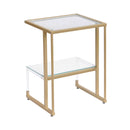 2 Tier Acrylic Glass End Table For Living Room