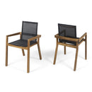 Belfast - Dining Chair With Acacia Wood Frame And Mesh Seating (Set of 2)
