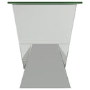 Taffeta - Glass Top Mirrored Acrylic Table